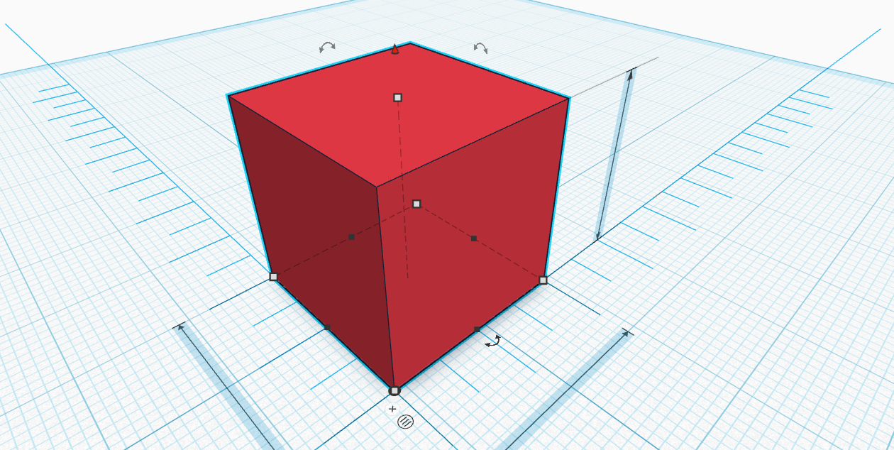 Cube with 3 visible sides